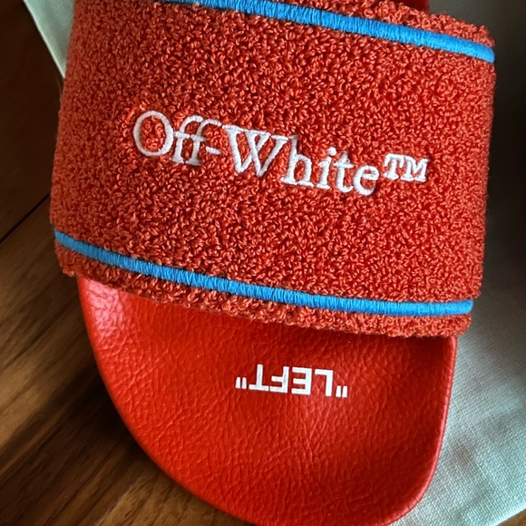 Off-White Towel Embroidery slide sandals, NEW size 40 - Picture 3 of 13